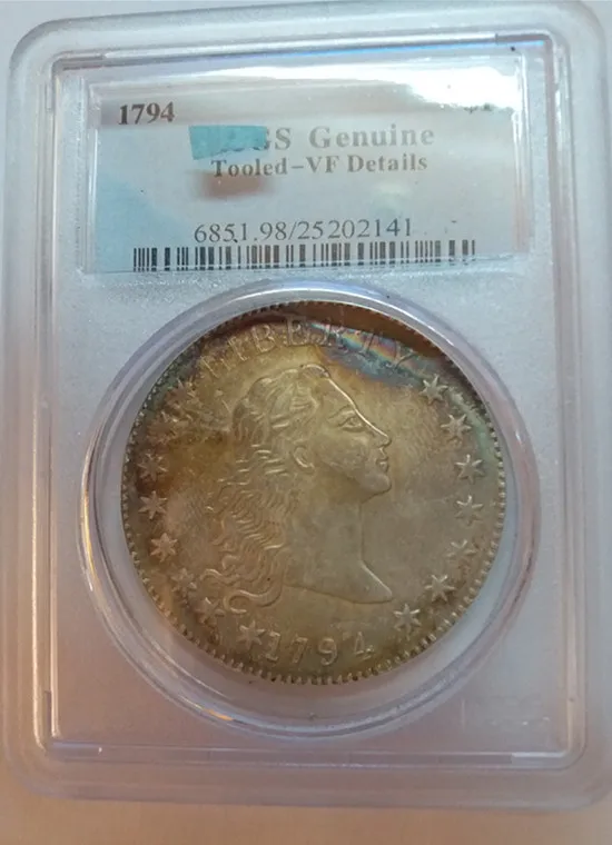 

1794 US Flowing Hair 90% Pure Silver Coin LIBERTY