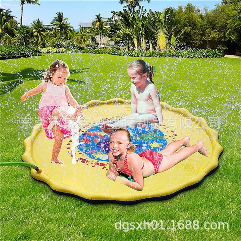 

Children's outdoor entertainment water spray pad PVC inflatable water spray mat water spray toy pad lawn game water spray pad