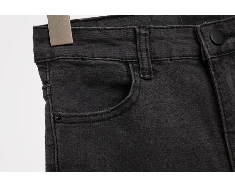 Новинка, женские, плюс размер, брендовые, новые, тянущиеся, высокая талия, обтягивающие джинсы, потертые ноги, узкие брюки для женщин, джинсовые S-4XL