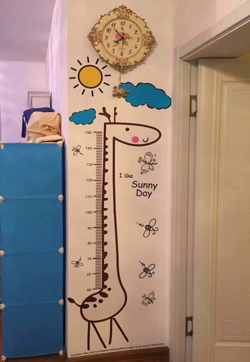 Pegatinas decoracion paredes jirafa crecimiento de los niños tabla de medida medida cuartos de los niños diy casa decorationstickers cuisinel pegatinas