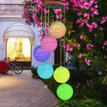 С низким энергопотреблением сад колокольчиков Солнечный свет открытый двор висячие украшения балкона сад украшение для детской