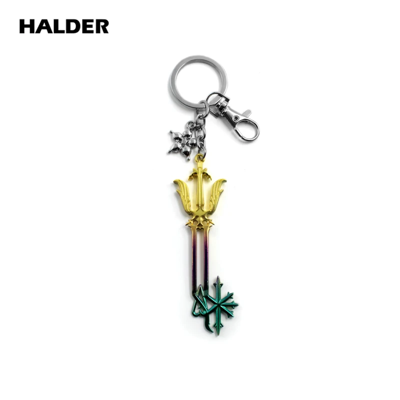 Halder японской игры Kingdom ключ от сердца Keyblade оружие Новинка Подвеска из металлического сплава аксессуары для ключей брелок кольцо для ключей