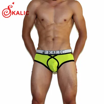 

Famous Brand KALIC Men's Underwear Sexy Briefs cotton Underwear U Convex Pouch New KALIC Sexy Mens Underwear Briefs Clothing