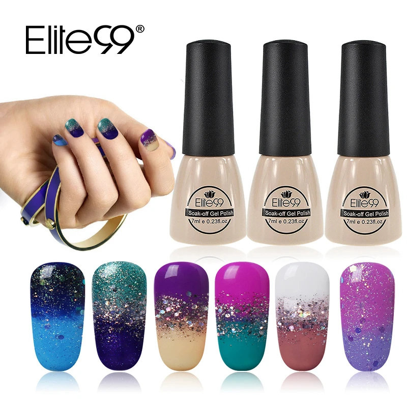 

Elite99 3pcs Vernis Gel 7ml Gel Nail Polish Brush Pen Base Top Coat Vernis Semi Permanent UV Gel Enamel DIY Manicure Salon