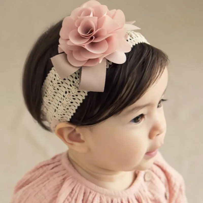 

Lace Flower Baby Headband Princess Elastic Floral Kids Baby Girl Headbands Turban Children Hair Band Haarband Hair Accessories