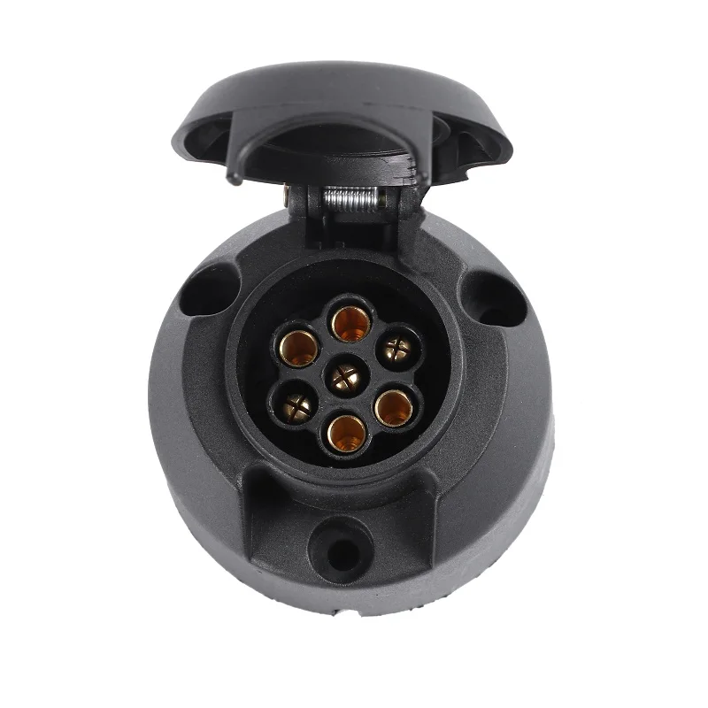 

12V 7 Pin Plastic European Trailer Socket Tow Bar Electrics Connector 7 way core pole Plastic Plug adapter car accessories