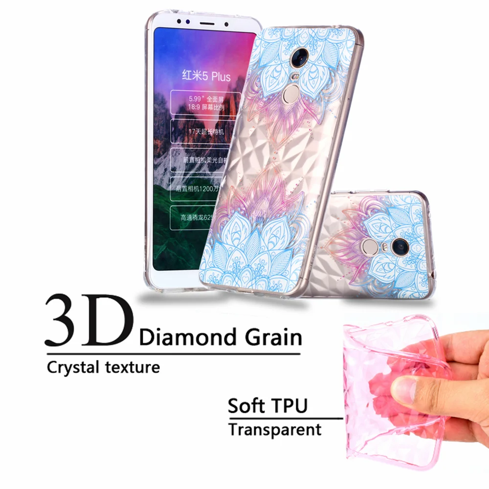 Силиконовый 3D-чехол для телефона Xiaomi Redmi 5 5Plus чехол 6 6A Note 5A 5Pro 6Pro | Мобильные