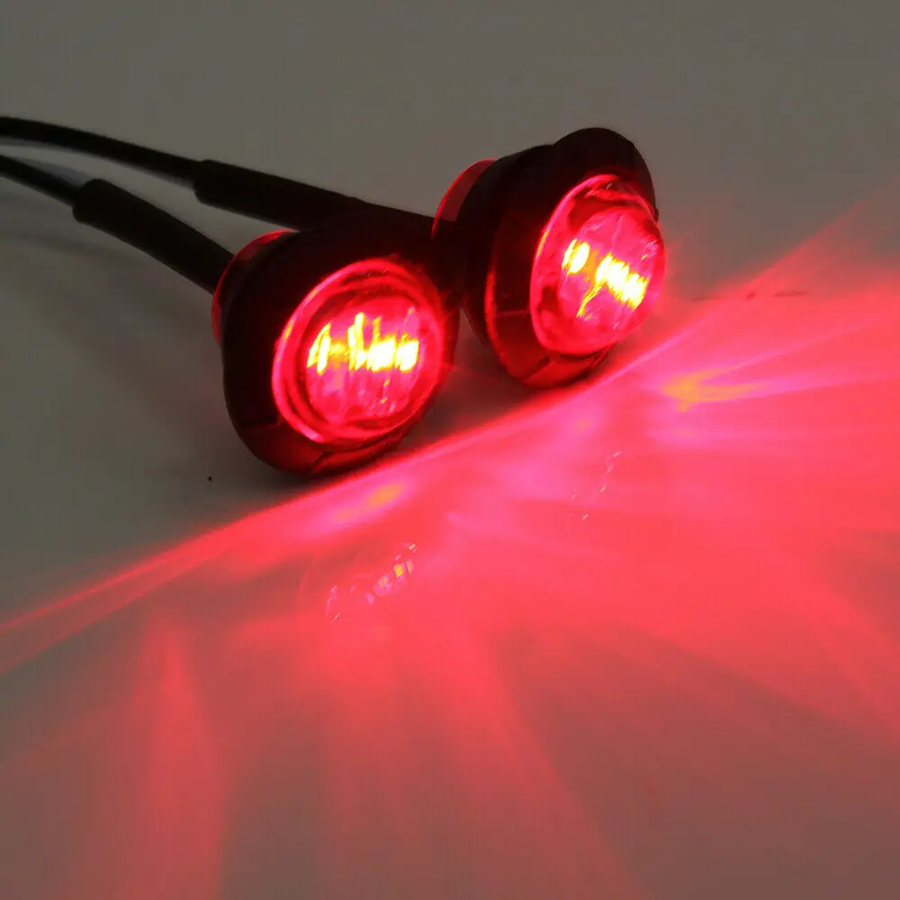 

1 PC 12V 3 LED Car Truck Trailer Front Side Red Yellow Marker Indicator Light Lamp