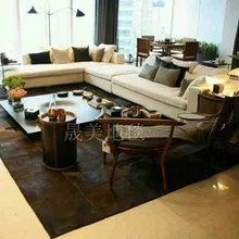 Модный художественный ковер натуральный ковер из яловой кожи