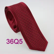 YIBEI Coachella Галстуки Бордовый узкий галстук с геометрическим узором клетчатый галстук тощий жаккардовый тканый Corbatas Hombre подарок для мужчин
