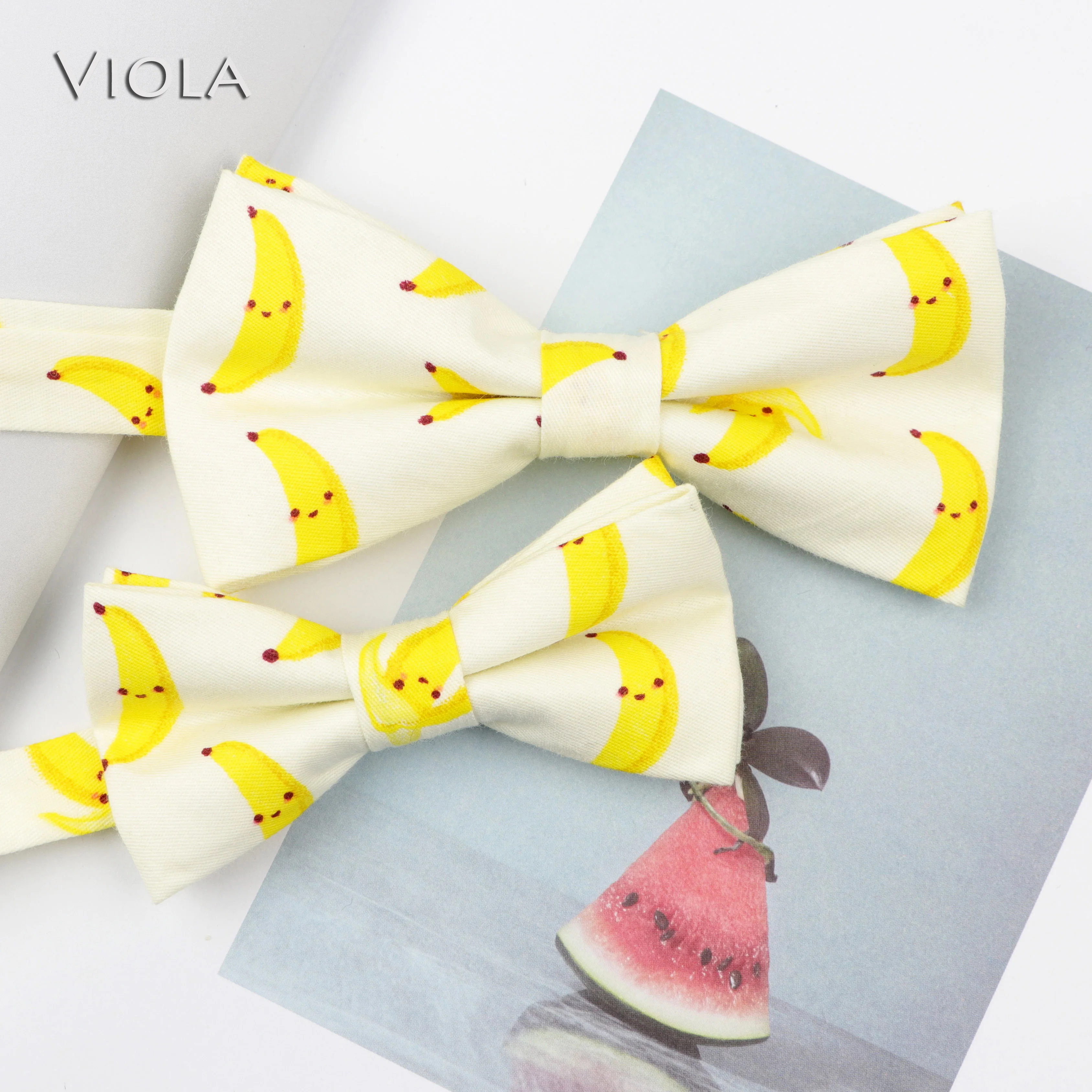 

Cartoon Fruits Animals Parent-Child Printed Bowtie Sets Cute Cotton Kids Pet Men Butterfly Party Dinner Wedding BowTie Accessory