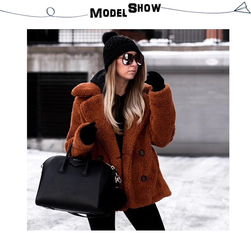 Warm Winter Coat Women Faux Fur Fleece Jacket Casual Woman Long Sleeve Overcoat Fourrure Femme 2018 Plus Size Coats And Jackets (3)