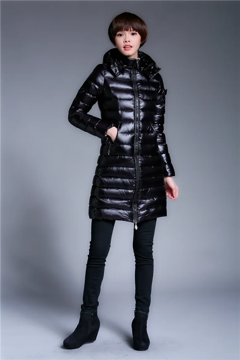 ENGAYI Brand Women Winter Down Coat 90 White Duck Jacket Thick Long