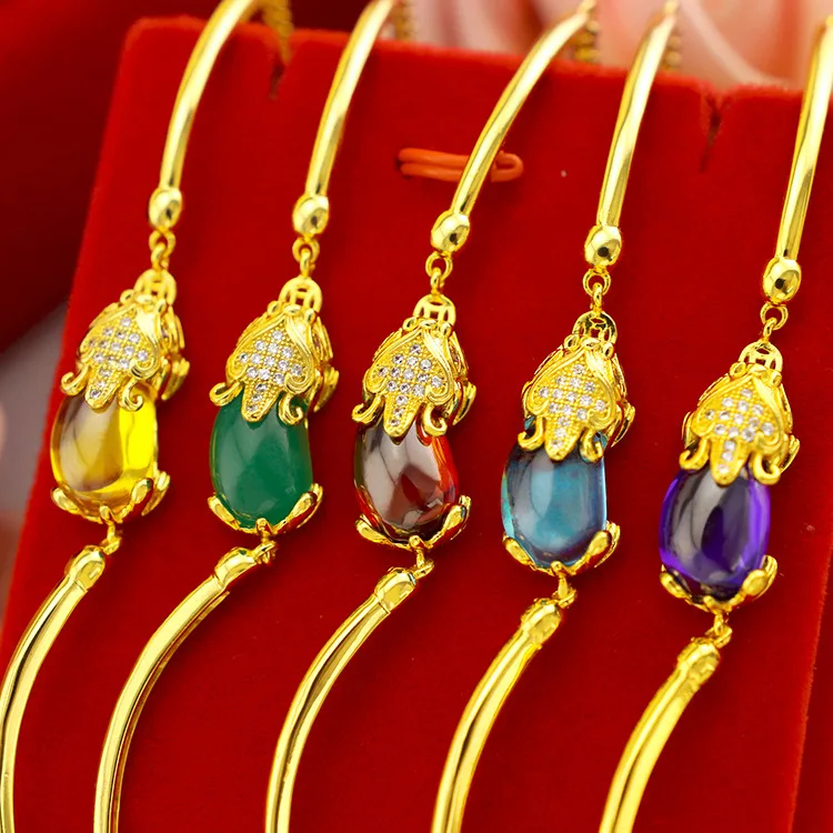 

Fashion Bracelets Women Bangles Animal Stone Gold Bangle For Ladies Golden Metal Female Hand Wristband Jewellery Accessories