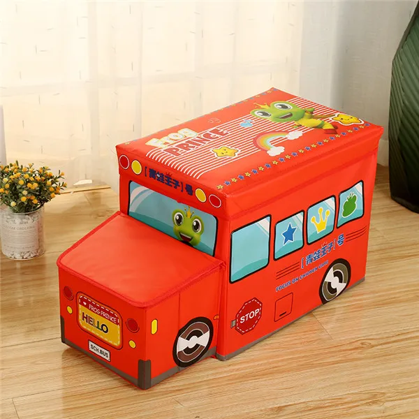 Creative Cartoon Car Storage Box Fold Toy Storage Basket Children Storage Bin - Цвет: 7