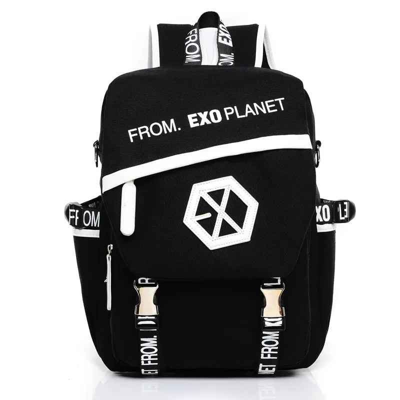 Buy 2016 New Kpop EXO Canvas Backpack Sacks Women/Men