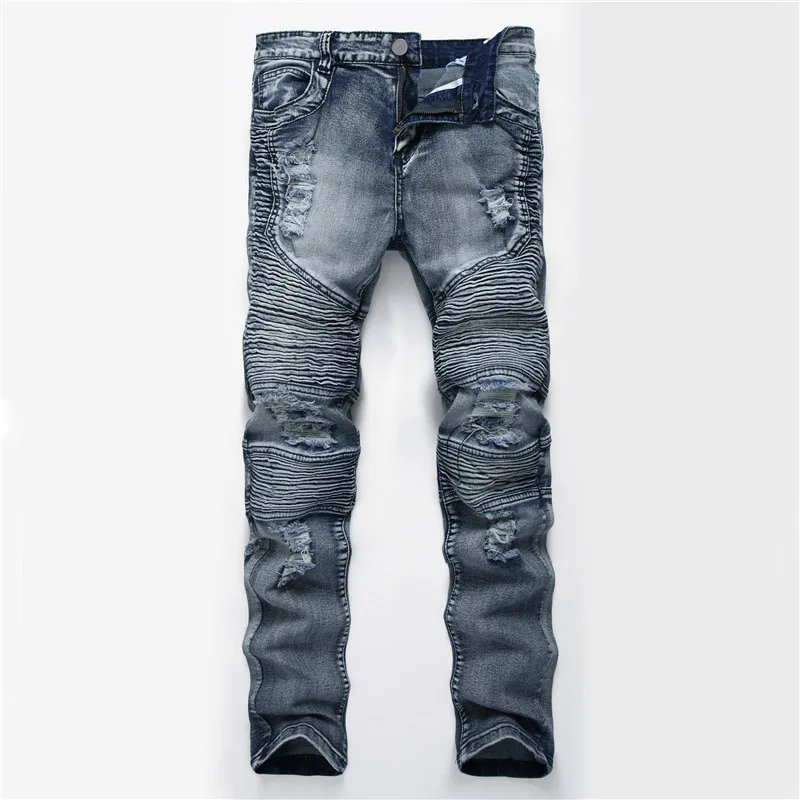 Новые джинсы с потертостями, узкие джинсы, большие размеры 340