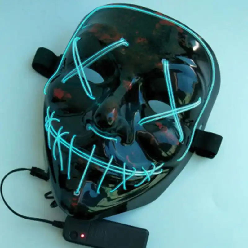 1 шт. 22x17 см ручная работа на заказ холодный свет Ghost Dance Clothes светящаяся маска LED