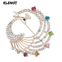 Красочный павлин из страз брошь булавки кристалл брошь с животными Броши для женщин костюм платье декоративная брошь банкет вечерние ювелирные изделия