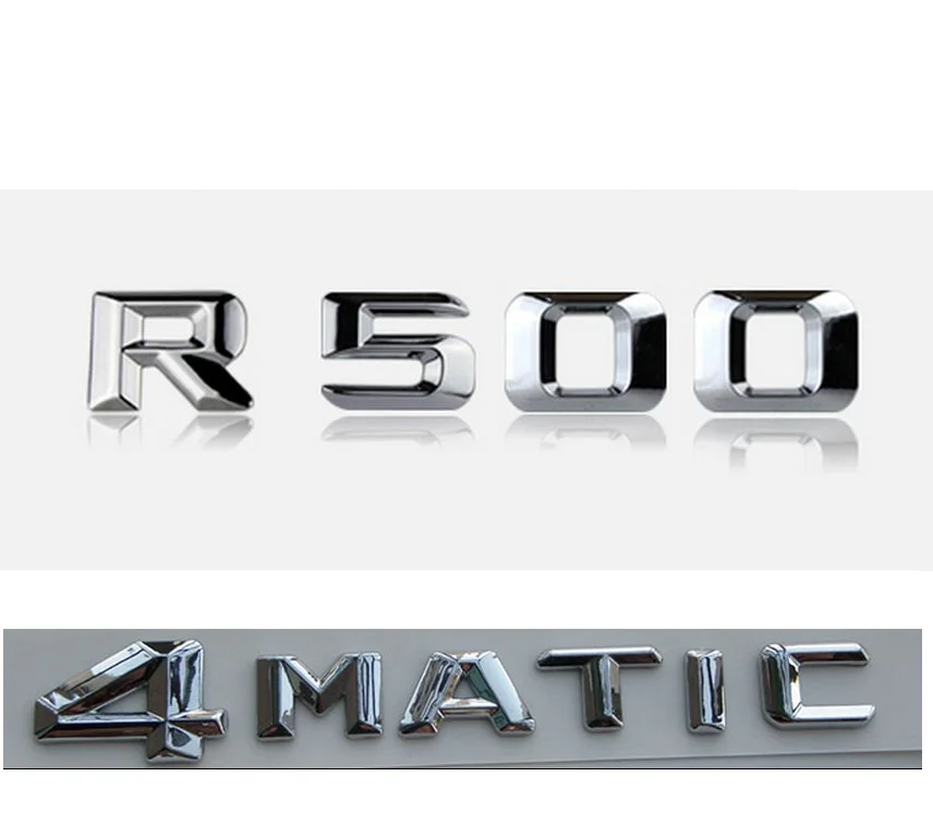 Хромированный Автомобильный багажник задний слова из букв эмблемы письмо наклейка Стикеры для Mercedes Benz R класса R500 4matic