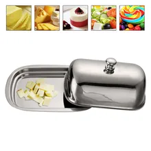 Топ из нержавеющей стали для масла коробка для посуды контейнер для хранения сыра Сервер лоток для хранения с крышкой