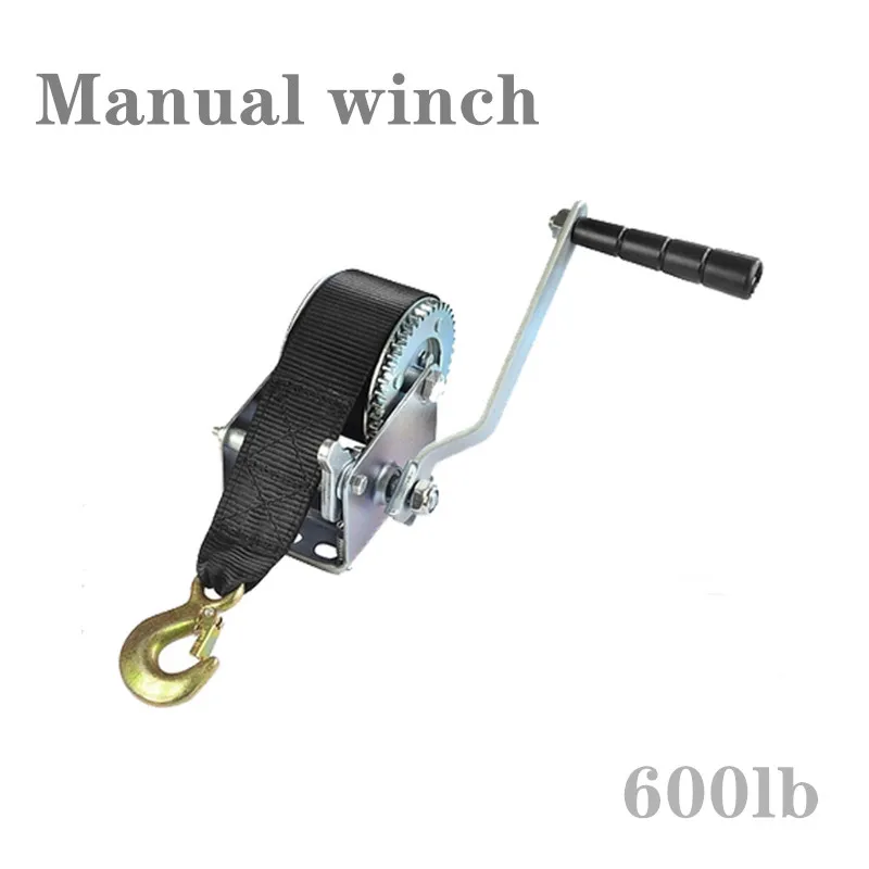 Manual winch 600 pound winder with ribbon winchLifting Tools