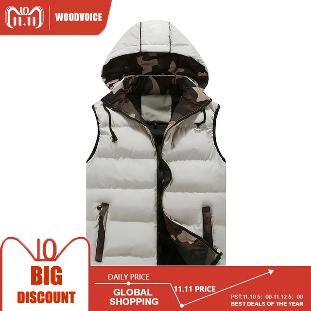 New Arrival Sleeveless Hoodie Vest Oversized Mens Waistcoats High Quality Sleeveless Jacket Mens Jacket and Coat Warm gilet