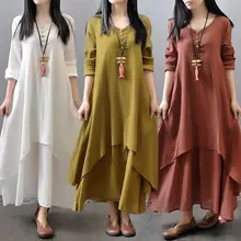 Envsoll 2017 Pregnant Dress Two pieces Pregnancy Long Skirt Dress Long sleeves Cotton Maternity Clothes For