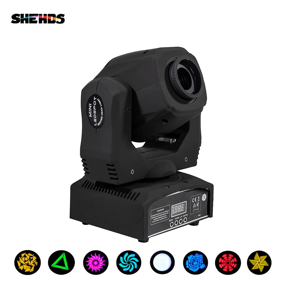 SHESDS High Quality 60W LED DMX/Sound Controller 7 Gobos Light DJ Club Stage Lighting Party Disco E - 32989783285