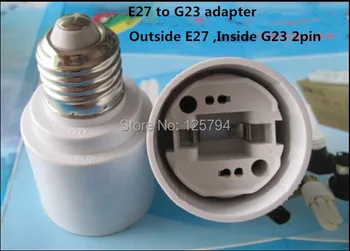 

factory sale Free Shipping E27 to G23 Adapter Converter Base holder socket G23 to E27 for LED Light Lamp Bulbs