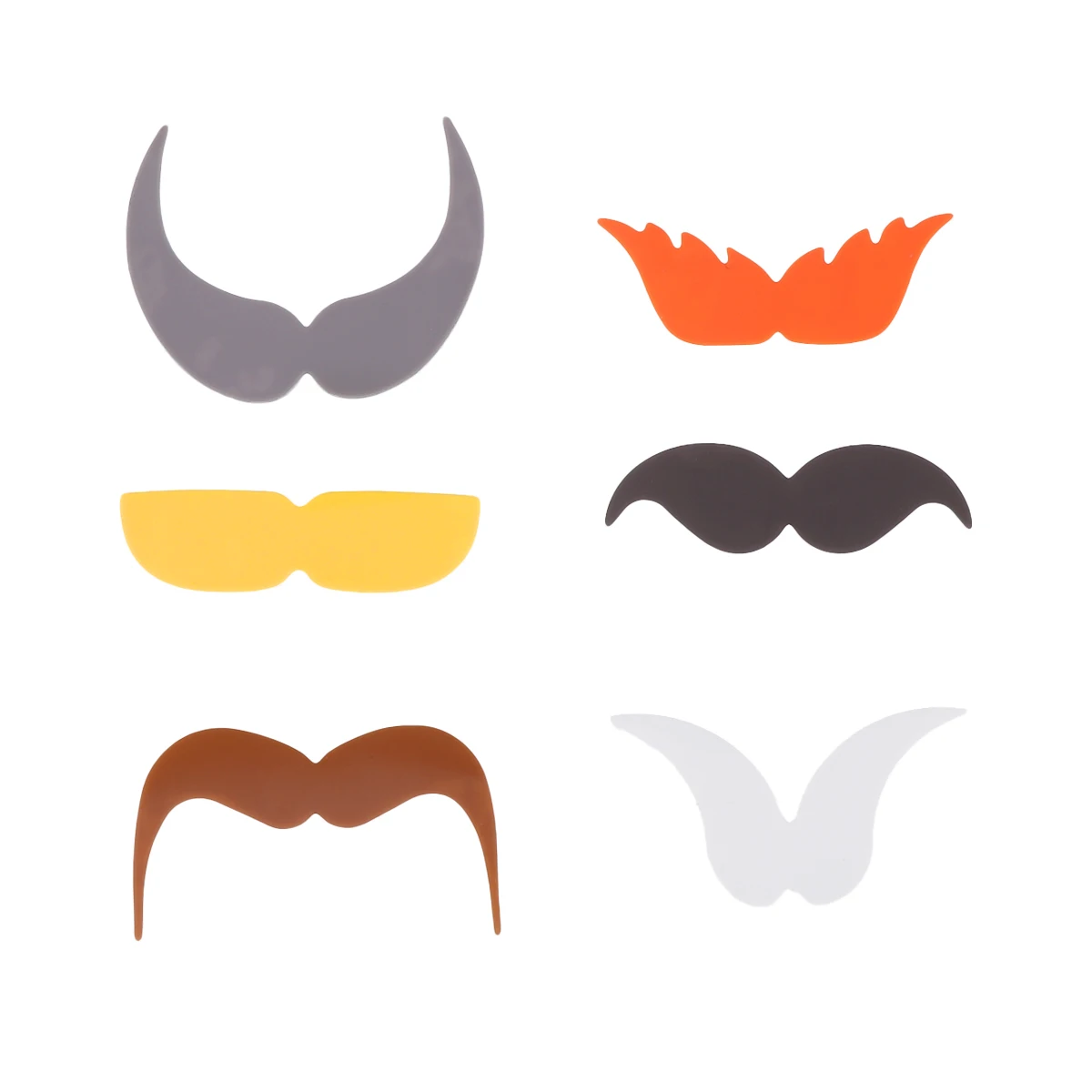

6 Pcs Silicone Wine Glass Marker Drinking Cup Identifier Creative Moustache Shape Glass Identification Marker