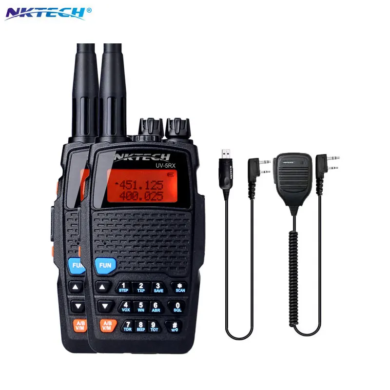 imágenes para 2 UNIDS Mini NKTECH UV-5RX VHF UHF 5 W 3200 mAh Walkie Talkie Transceptor Radio de Dos Vías Walkie Talkie + Cable de Micrófono imágenes para 2 UNIDS Mini NKTECH UV-5RX VHF UHF 5 W 3200 mAh Walkie Talkie Transceptor Radio de Dos Vías Walkie Talkie + Cable de Micrófono