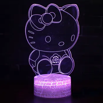 

Lovely cat theme 3D Lamp LED night light 7 Color Change Touch Mood Lamp Christmas present Dropshippping