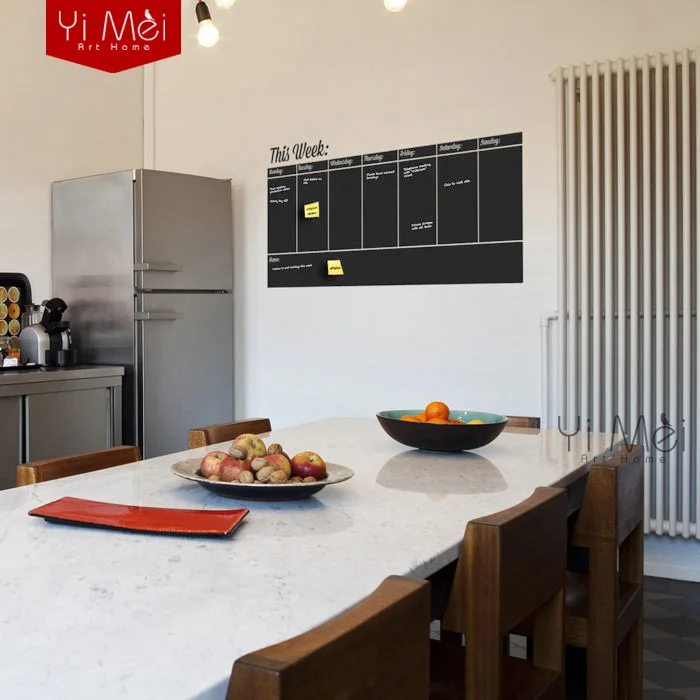 

New Arrival Vinyl DIY Weekly Chalkboard Calendar Blackboard Sticker Planner Wallpaper Wall Decal Stickers