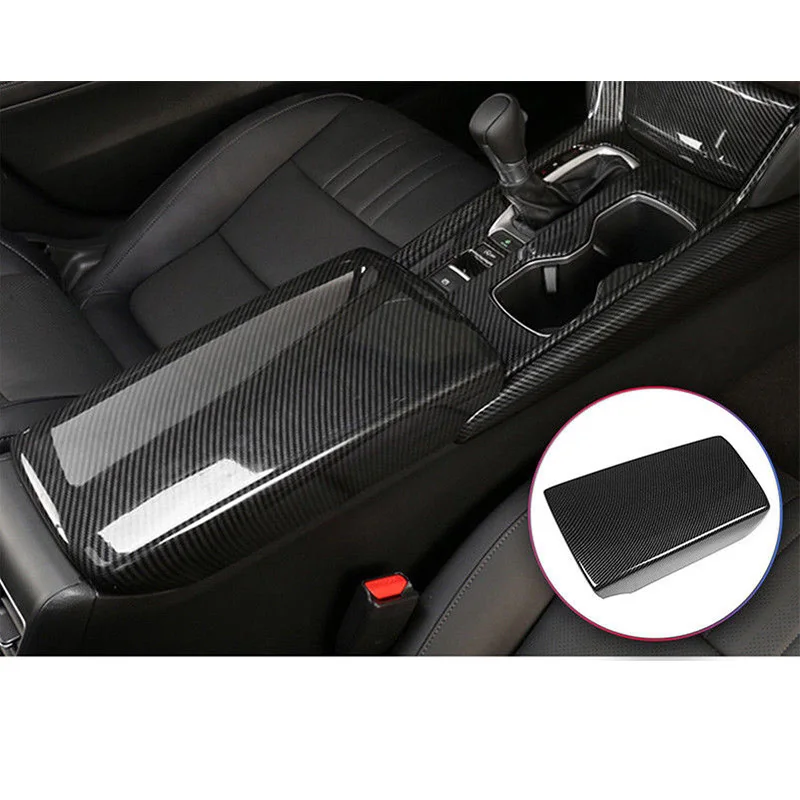 

Armrest Panel Cover Kit Carbon Fiber Replacement Center Console Box Trim Stripe