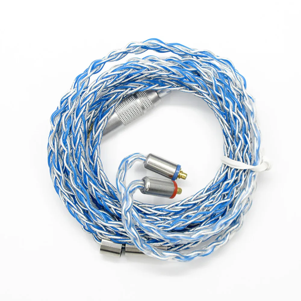 FENGRU DIY 1,2 м 7N однокристальный медный посеребренный 2,5 мм сбалансированный кабель для обновления MMCX для серии Shure pin(535/215 и т. Д