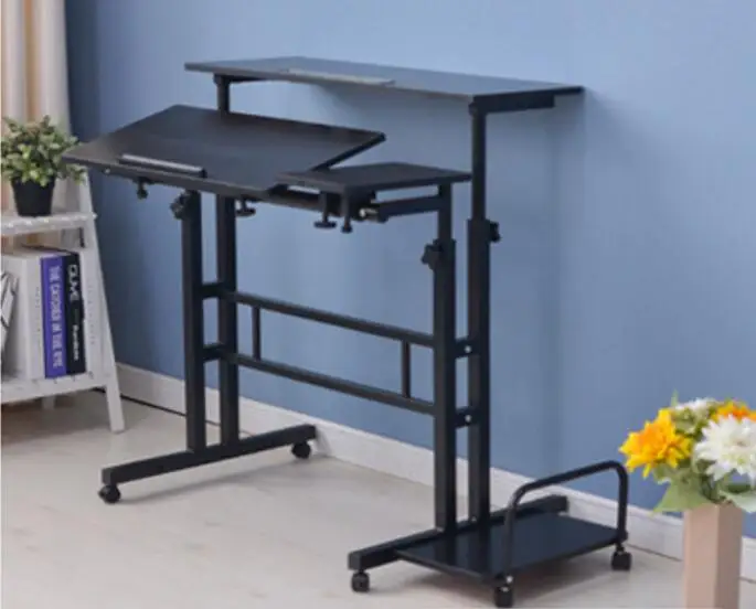 Two layer Standing Multipurpose Laptop desk Mobile office desks in