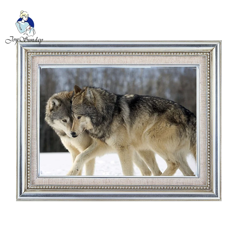 Вышивка крестом JOY SUNDAY DIY DMC 14CT без печати 11CT печать волков спасательное украшение