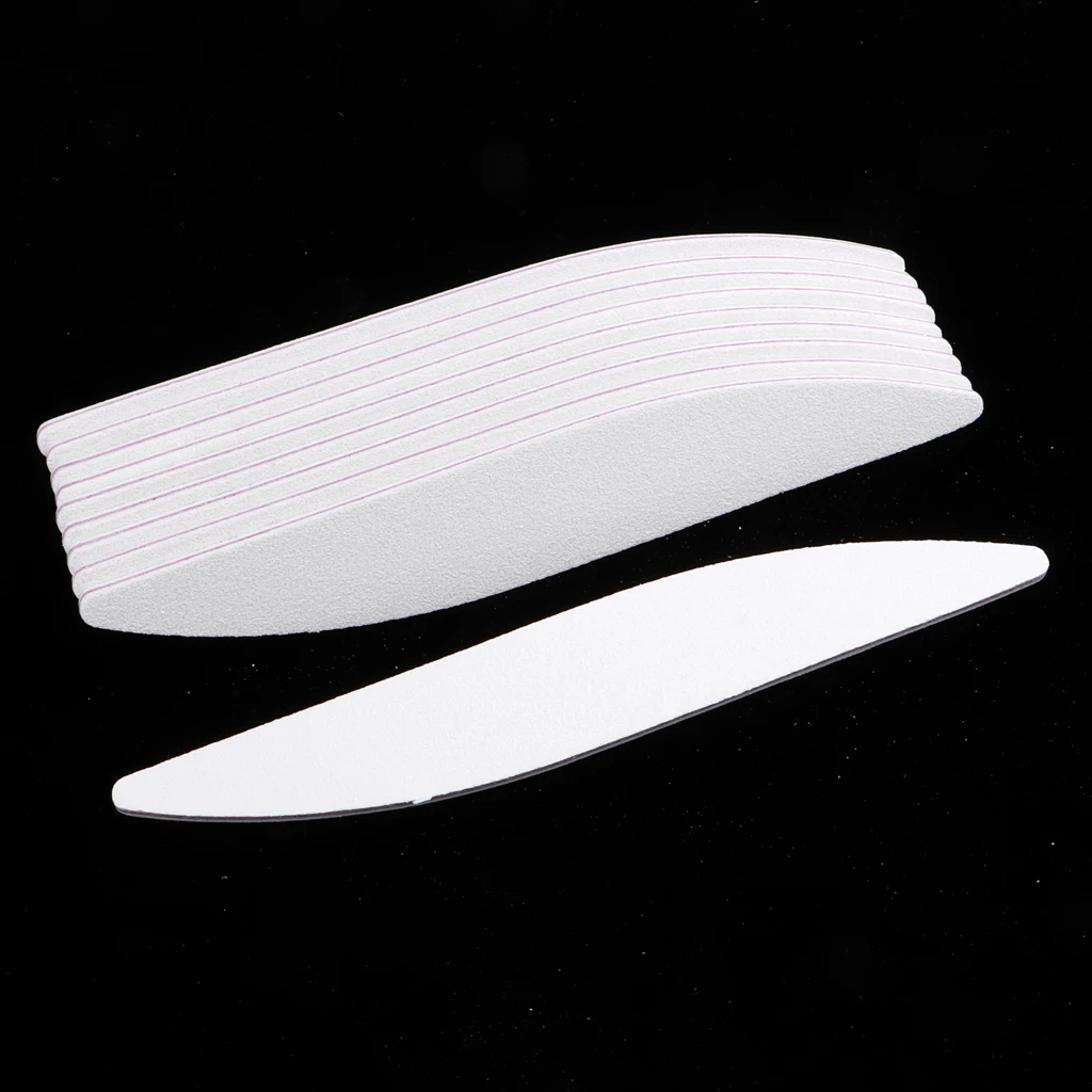 10PCS Dual Sides Nail Files and Buffers Set Washable Emery Board 100/180 Grit Manicure Pedicure Sanding Buffing Tools