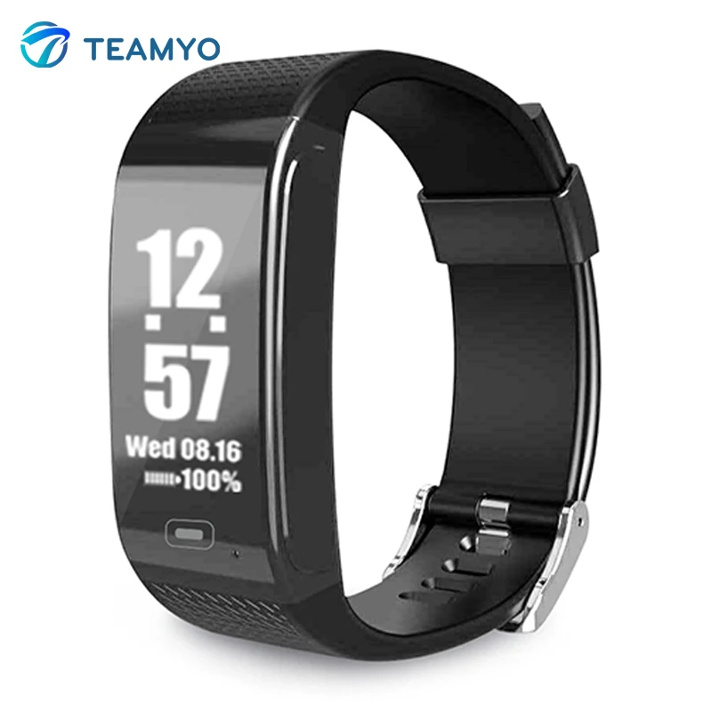 

Teamyo CK18 ECG Monitoring Heart Rate Smart Band Blood Pressure Watch OLED Pedometer Calories Fitness Tracker Smart Bracelet