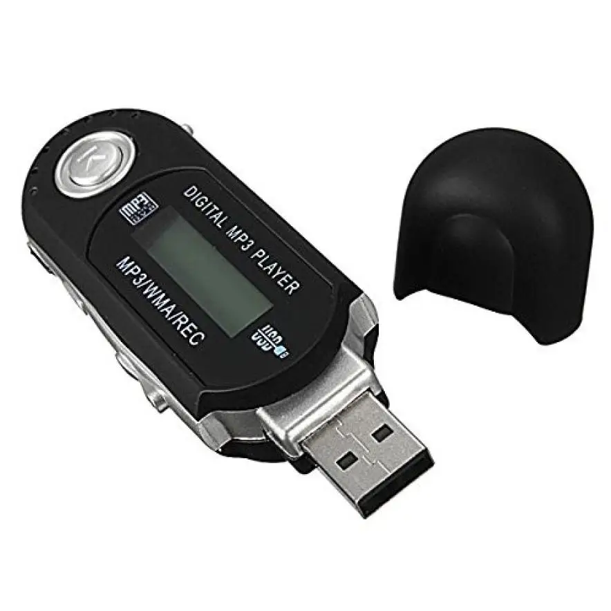 Маленький mp3-плеер с зажимом 8 ГБ флеш-диск USB 2,0 ЖК-дисплей мини MP3 музыкальный плеер FM Радио спортивный музыкальный mp3-плеер с наушниками 3,5 мм@ W