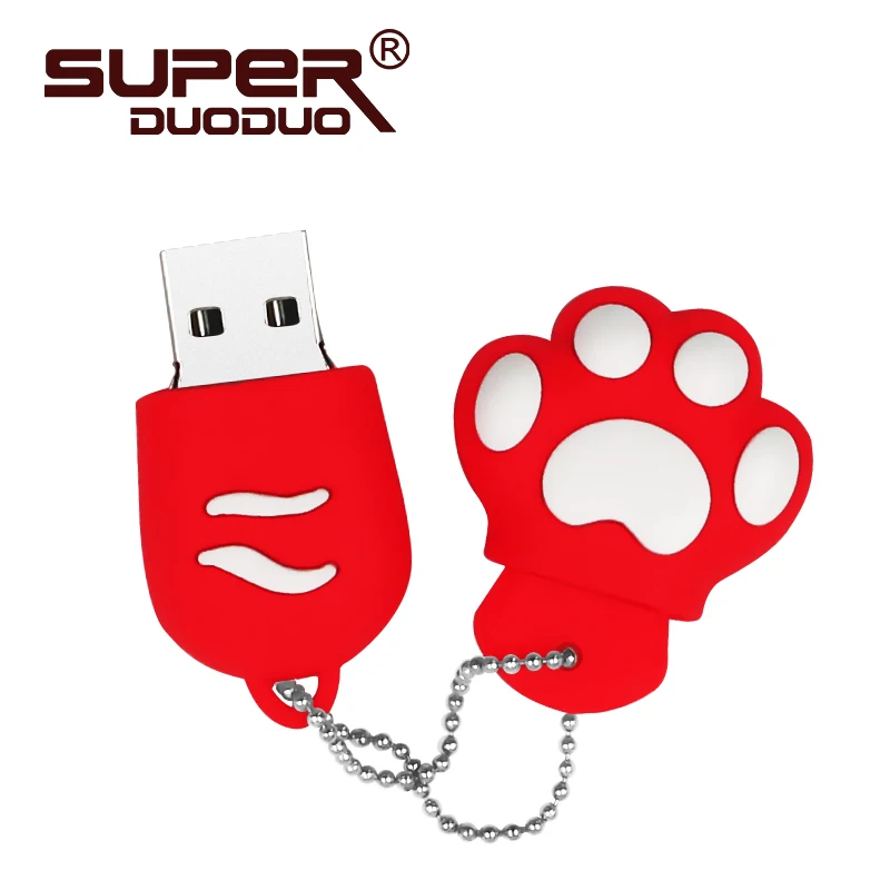 Cartoon Cat paw USB flash Drive 4GB 8gb 16gb Pen drive 32GB USB Stick Flash Drive 64GB 128GB Flash USB pendrive + Key Chain Cartoon Cat paw USB flash Drive 4GB 8gb 16gb Pen drive 32GB USB Stick Flash Drive 64GB 128GB Flash USB pendrive + Key Chain