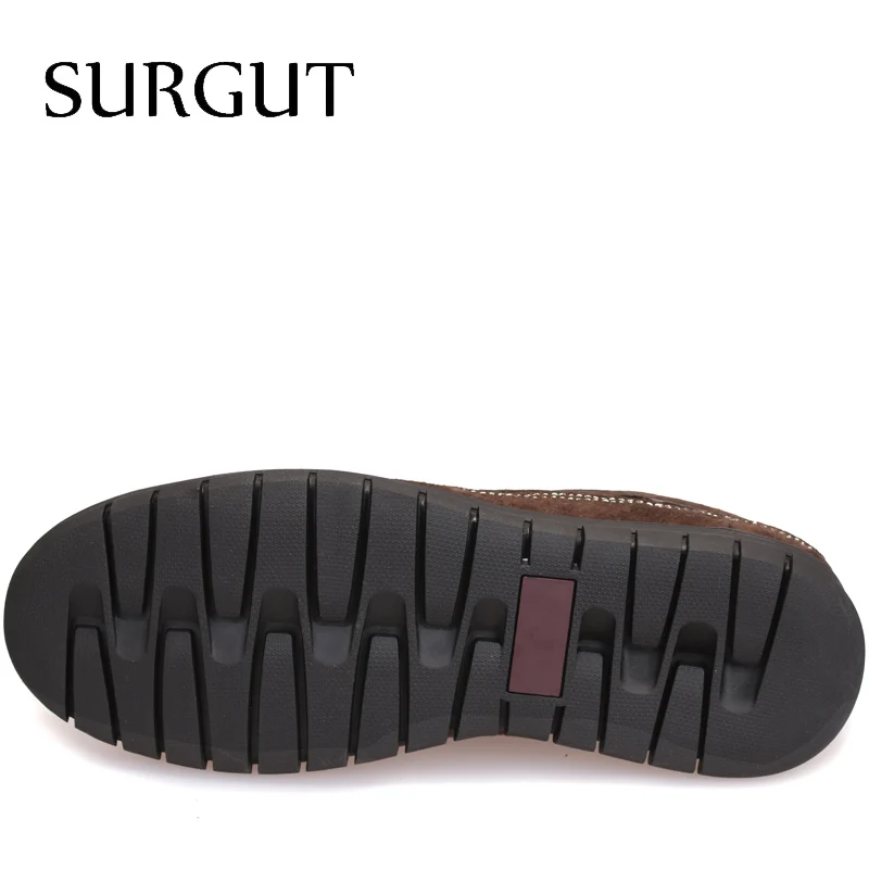 Dark Brown Vaca khaki Confortáveis Surgut Homens Negócios Britânico yellow Os Respiráveis Marca De Rachado Da Moda Camurça Plana Couro Sapatos Para Oxford Brown nUSqp