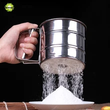 Кубок Форма Нержавеющая сталь сетки порошок, мука просеять 24 Сетки просеиватель муки сито-дуршлаг DIY Кухня выпечки и кондитерских изделий инструменты