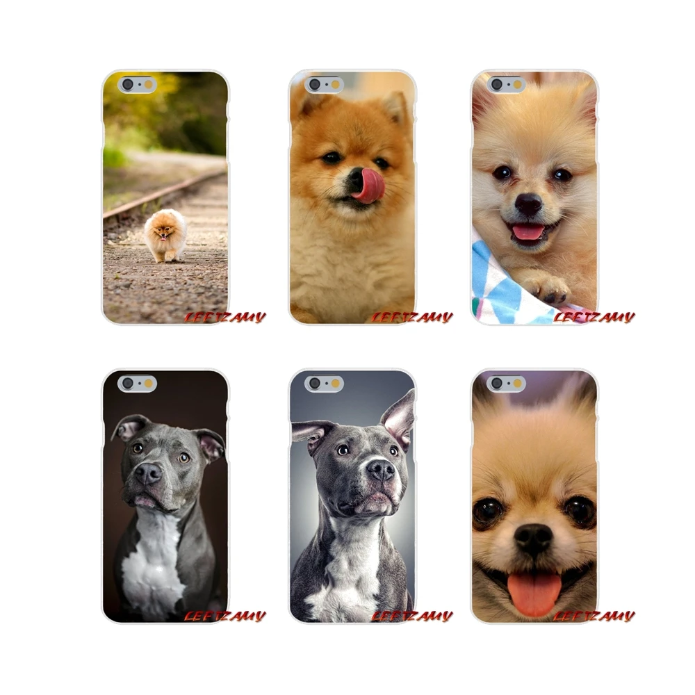 Прозрачный чехол из ТПУ для Samsung Galaxy S3 S4 S5 MINI S6 S7 edge S8 S9 Plus Note 2 3 4 5 8 Blue Nose Pitbull Pomeranian DOG