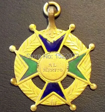 

CHEAP ANTIQUE CATHOLIC EDUCATION CROSS TO MERIT "AL MERITO" GORGEOUS ENAMEL MEDAL LOW PRICE CUSTOM GOLD MEDALS