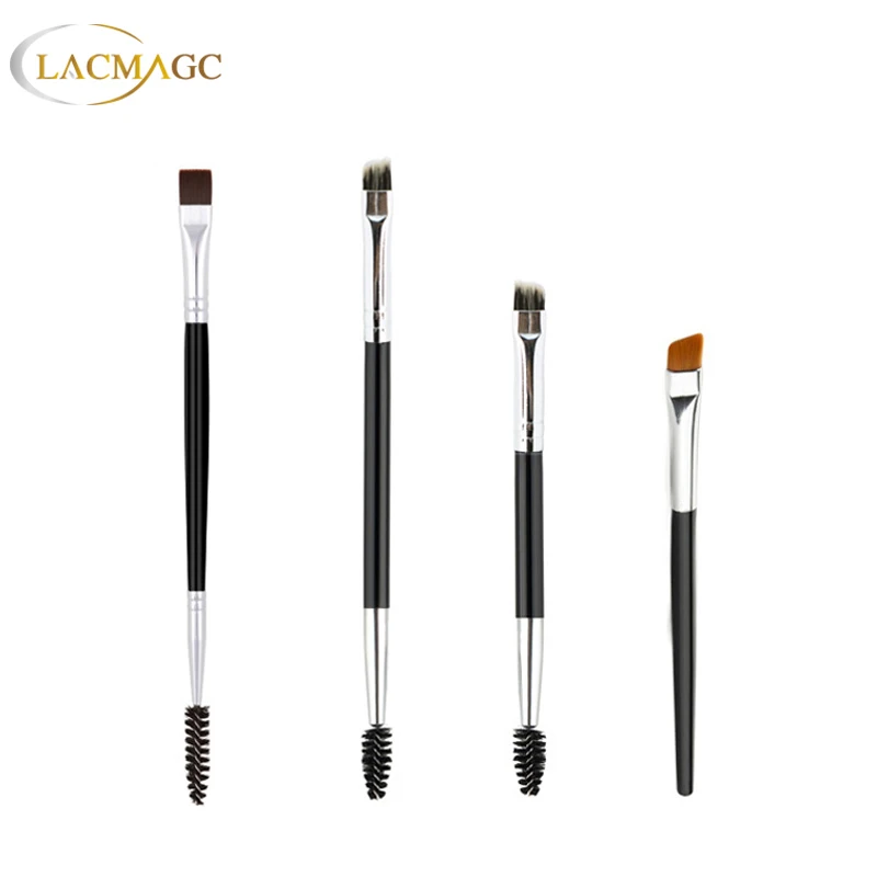

1Pc Double Head Eyebrow Eyelash Makeup Brush Portable Eye Cosmetic Beauty Brush Tool Professional Oblique Head Eyebrow Brush