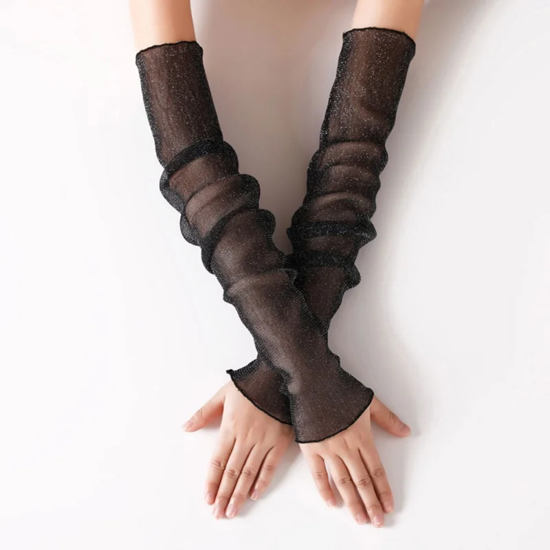 Женские весенние и летние тонкие длинные перчатки для вождения, женские летние солнцезащитные перчатки, Сексуальная кружевная перчатка