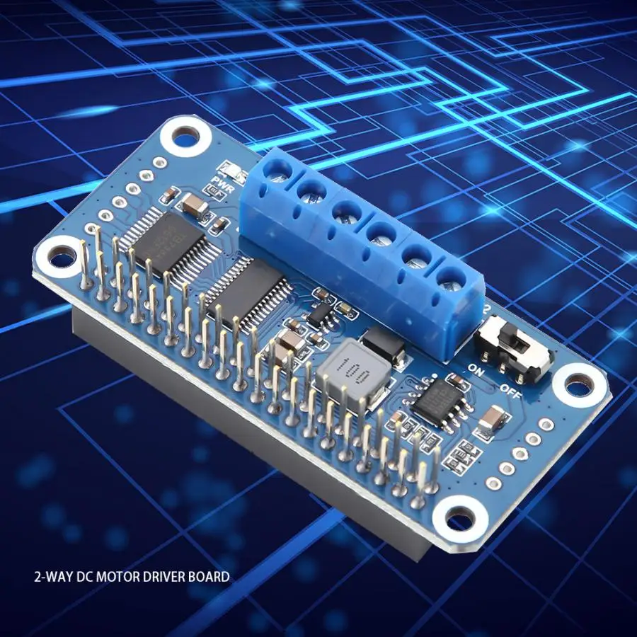 

2-Way DC Motor Driver Board PWM Dual H-Bridge I2C Interface Motor Driver for Raspberry Pi Motor Driver Module