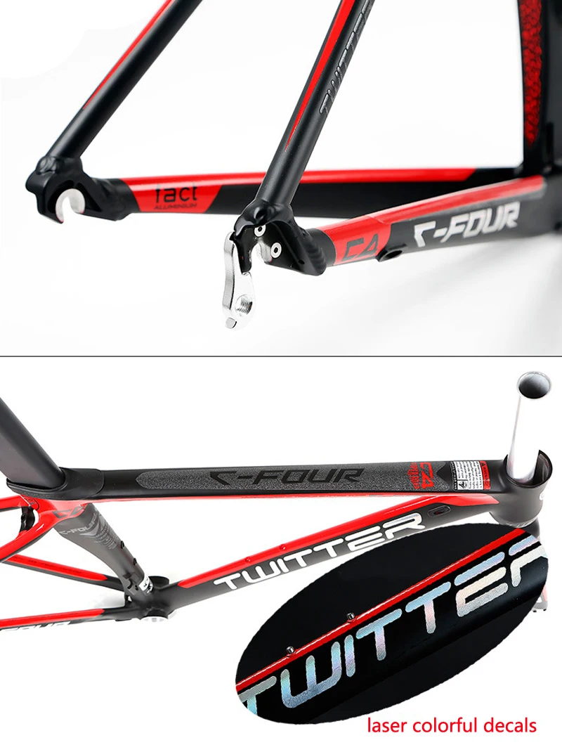 Sale TWITTER Aluminum Alloy 700C Road Bike Frame Carbon Fork Road Bike Frame Smooth Welds Internal Cable Routing Road Bicycle Frame 8 Sale TWITTER Aluminum Alloy 700C Road Bike Frame Carbon Fork Road Bike Frame Smooth Welds Internal Cable Routing Road Bicycle Frame 8